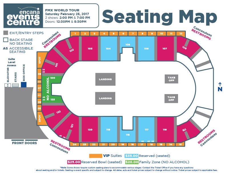 Seating Charts | Encana Events Centre – Dawson Creek's Entertainment Centre