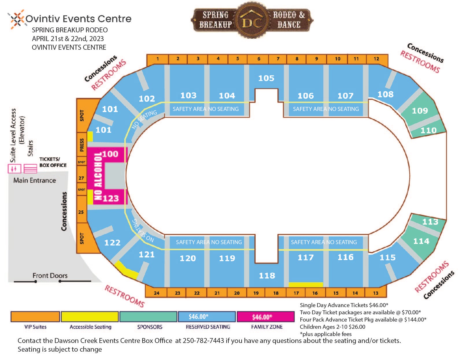 Seating Charts Ovintiv Events Centre Dawson Creek's Entertainment